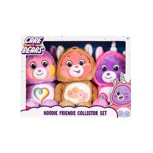 Care Bears Hoodie Friends Collector Set 3 pack  ~ Pegasus, Fox, Unicorn